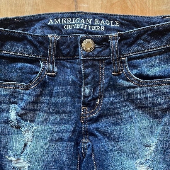 American Eagle Outfitters Distressed Jegging Super Stretch Jeans - Picture 5 of 10